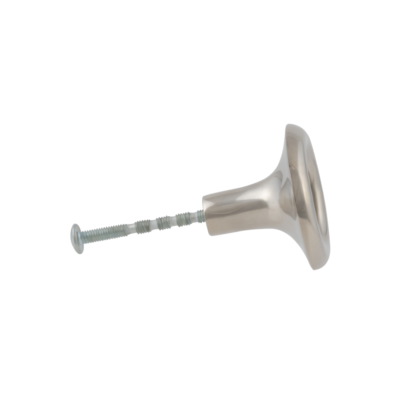 Brass Button Knob, Nickel