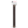 10" Faux Leather Handle Set, Brown