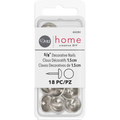 5/8" Decorative Nails, Brushed Nickel