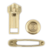 Brass Safety Pin Pull, Bright Brass