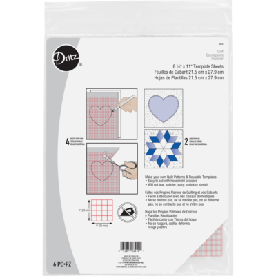 8-1/2" x 11" Template Sheets