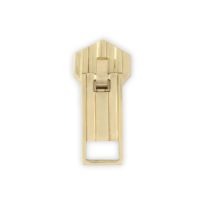 Brass Zipper Pull, Bright Brass