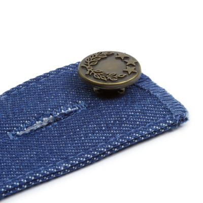 Adjustable Pants Extender - With Button - Light Denim