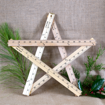 Wood Yardstick with Metal Tips