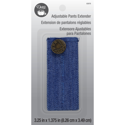 Adjustable Pants Extender - With Button - Light Denim
