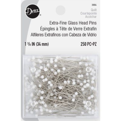 1-3/8" Extra-Fine Glass Head Pins